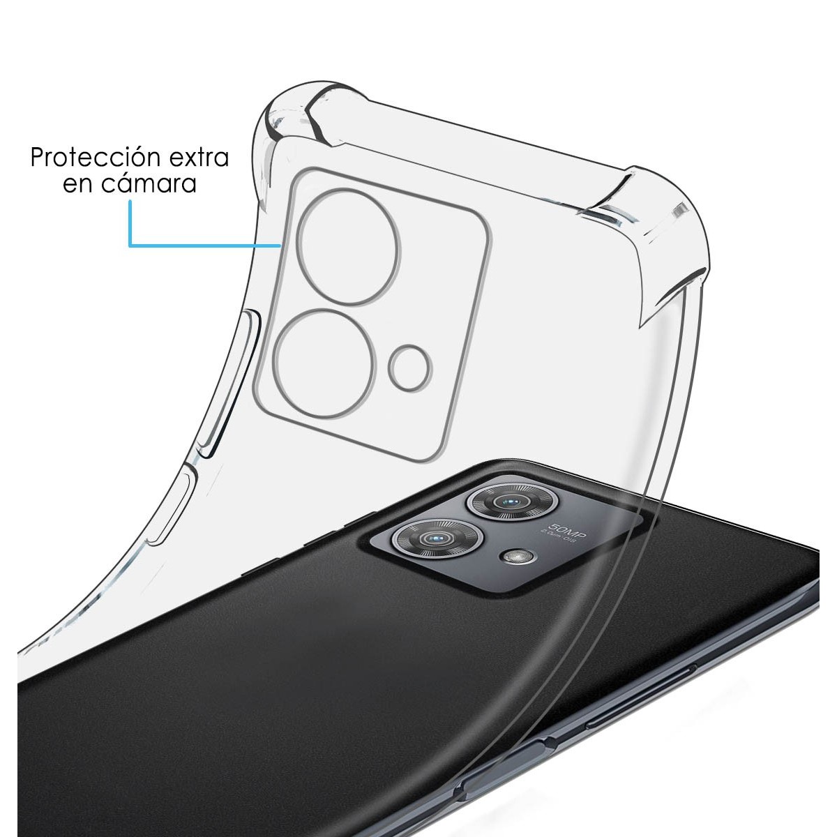 Funda Silicona Antigolpes Transparente para Motorola Edge 40 Neo 5G