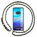 Funda Colgante Transparente para Vivo V40 SE 5G con Cordon Verde / Dorado