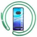 Funda Colgante Transparente para Vivo V40 SE 5G con Cordon Verde Agua