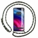 Funda Colgante Transparente para TCL 505 con Cordon Verde / Dorado