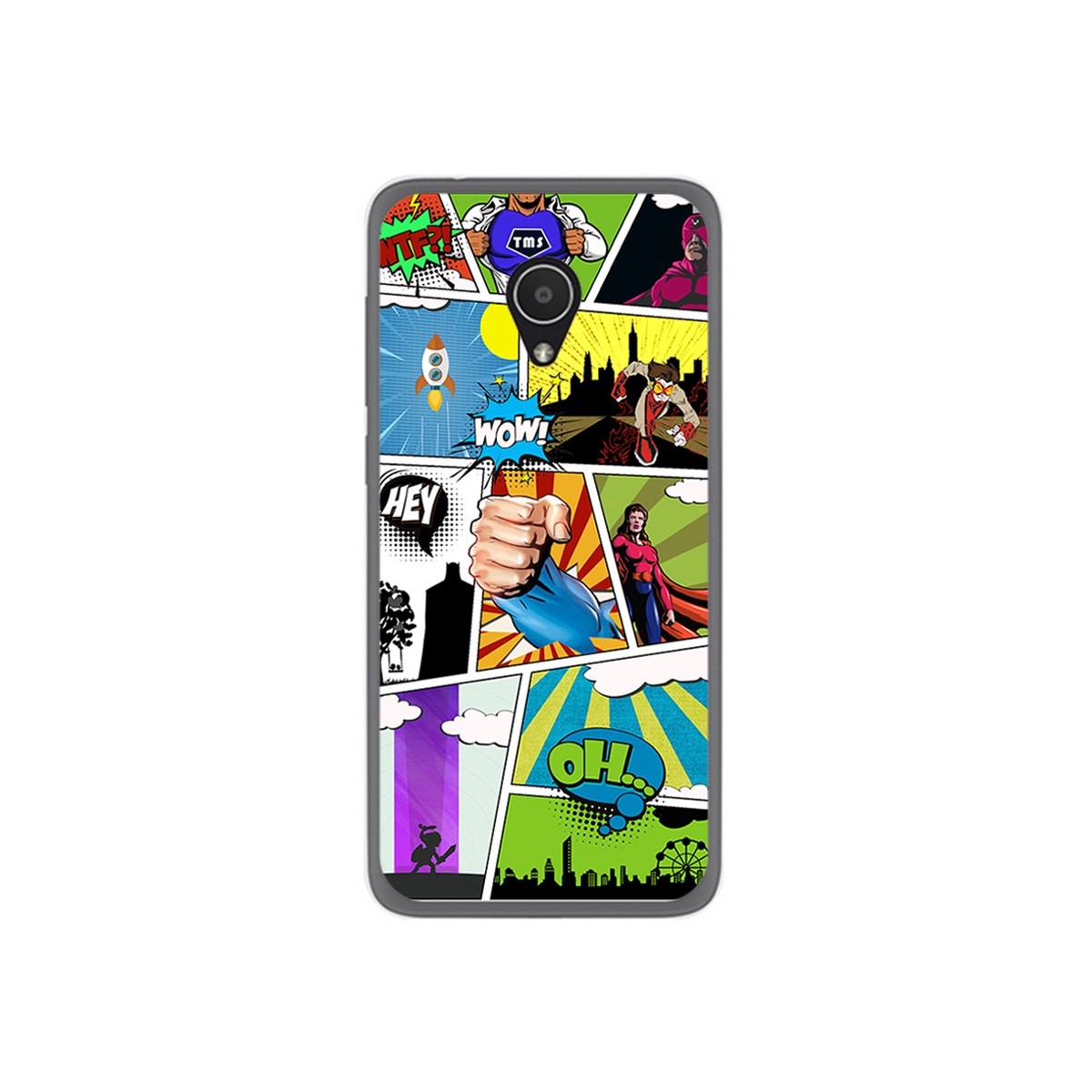 Funda Gel Tpu para Alcatel 1X Diseño Comic Dibujos