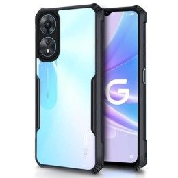 Funda Transparente Reforzada con Borde Negro para Oppo A58 4G