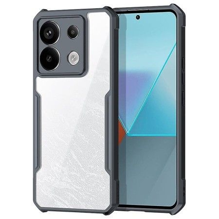 Funda Transparente Reforzada con Borde Negro para Xiaomi Redmi Note 13 5G