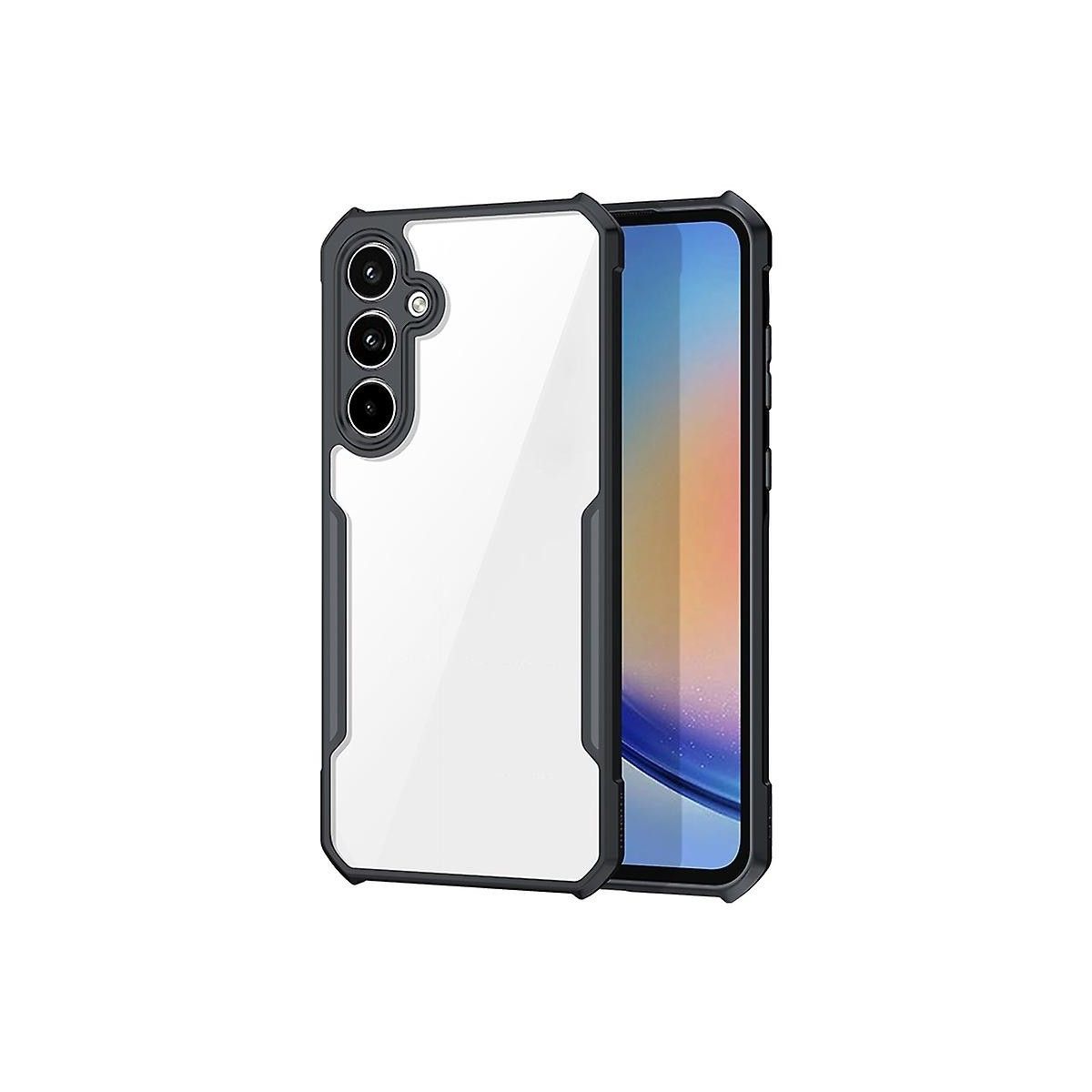 Funda Transparente Reforzada con Borde Negro para Samsung Galaxy A35 5G