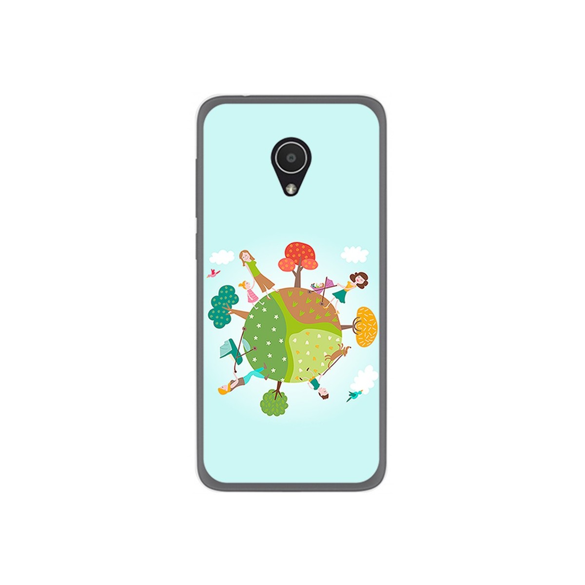 Funda Gel Tpu para Alcatel 1X Diseño Familia Dibujos