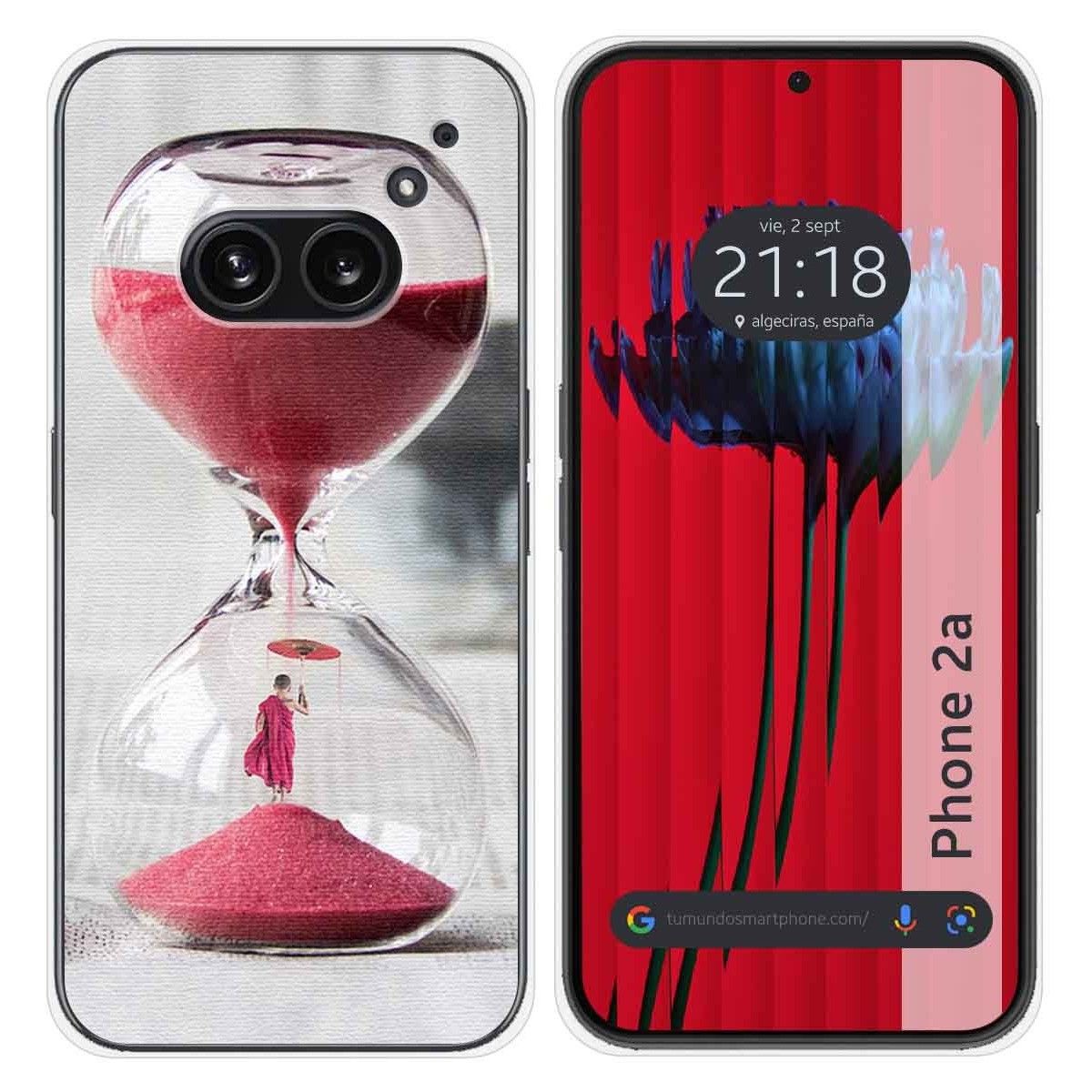 Funda Silicona para Nothing Phone 2a 5G diseño Reloj Dibujos