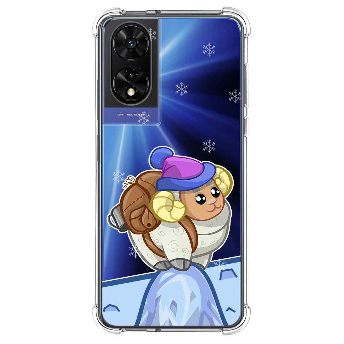 Funda Silicona Transparente para TCL 505 diseño Cabra Dibujos
