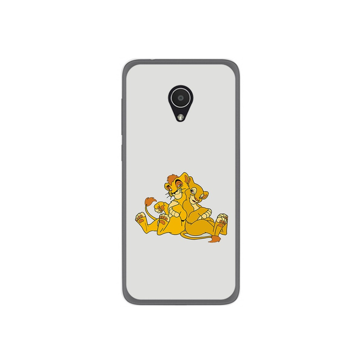 Funda Gel Tpu para Alcatel 1X Diseño Leones Dibujos
