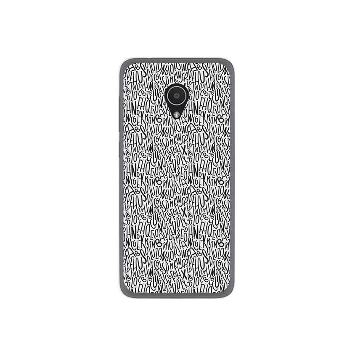 Funda Gel Tpu para Alcatel 1X Diseño Letras Dibujos