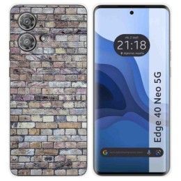 Funda Silicona para Motorola Edge 40 Neo 5G diseño Ladrillo 02 Dibujos