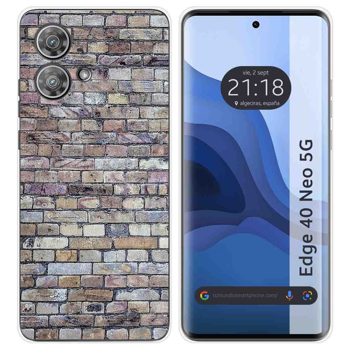 Funda Silicona para Motorola Edge 40 Neo 5G diseño Ladrillo 02 Dibujos