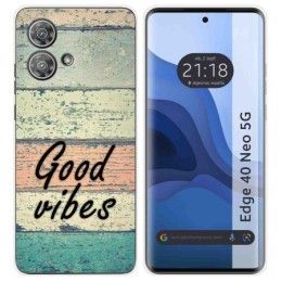 Funda Silicona para Motorola Edge 40 Neo 5G diseño Madera 01 Dibujos