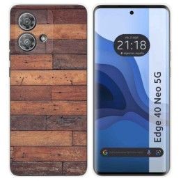 Funda Silicona para Motorola Edge 40 Neo 5G diseño Madera 03 Dibujos