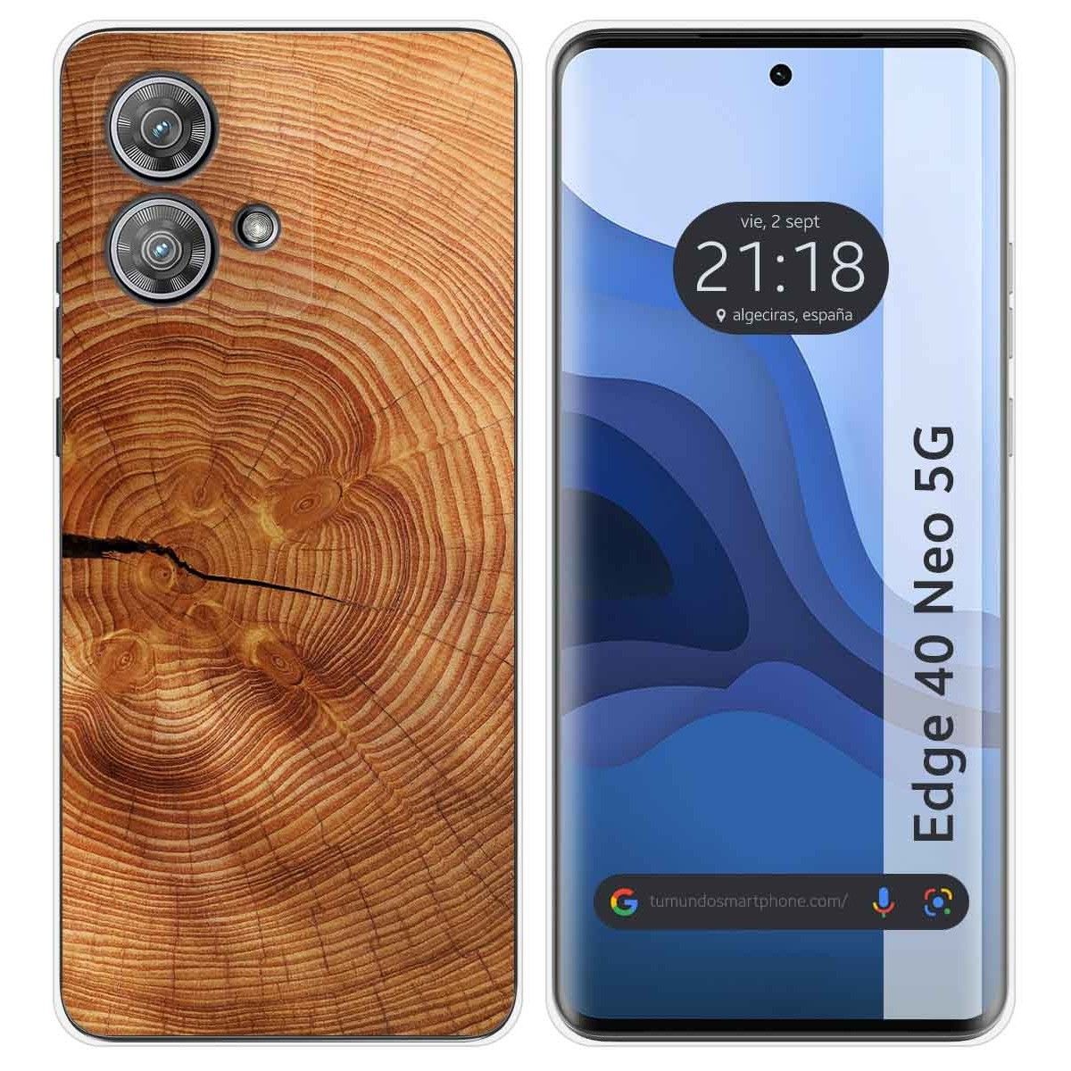 Funda Silicona para Motorola Edge 40 Neo 5G diseño Madera 04 Dibujos