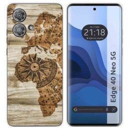 Funda Silicona para Motorola Edge 40 Neo 5G diseño Madera 07 Dibujos
