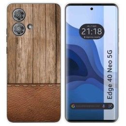 Funda Silicona para Motorola Edge 40 Neo 5G diseño Madera 09 Dibujos