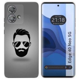 Funda Silicona para Motorola Edge 40 Neo 5G diseño Barba Dibujos