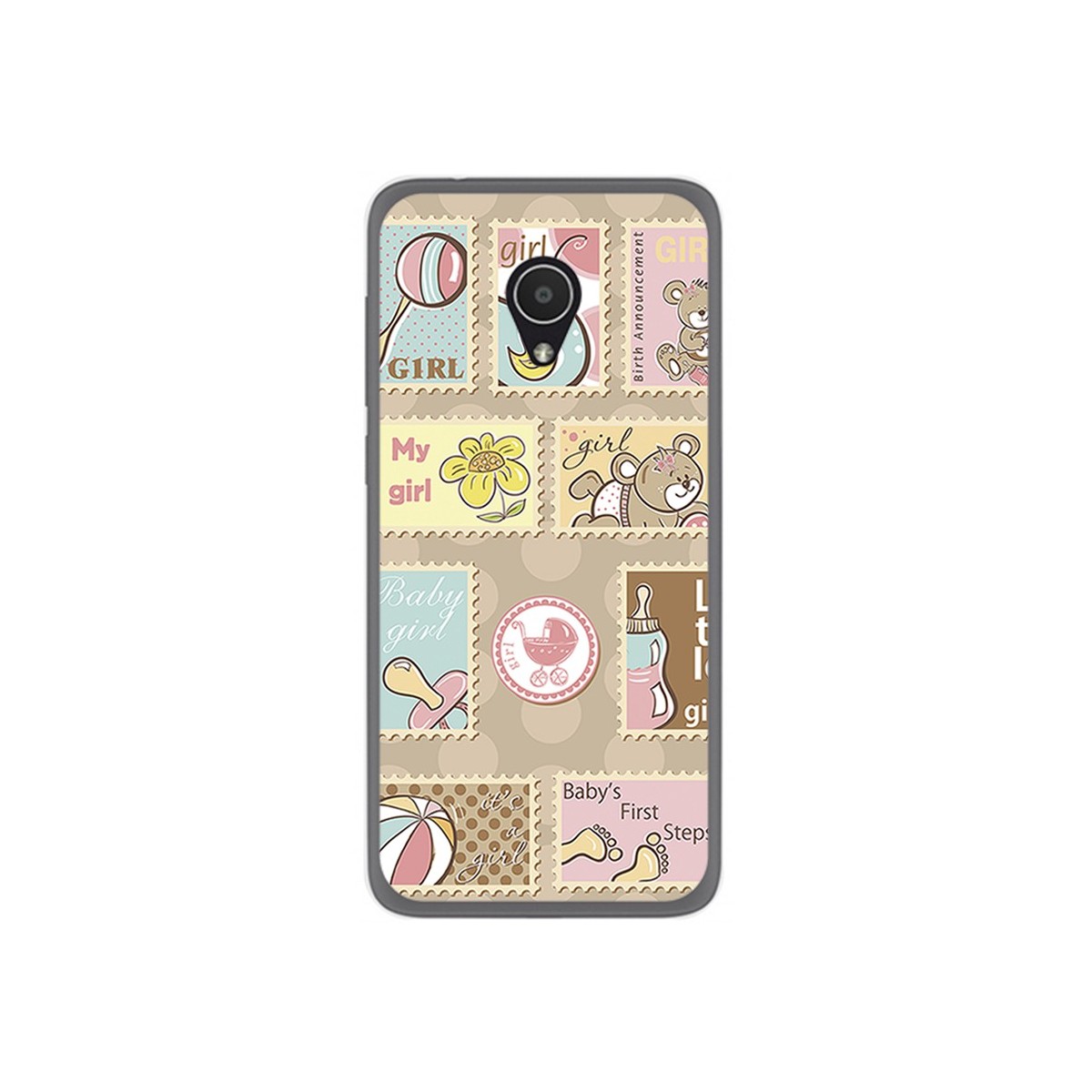 Funda Gel Tpu para Alcatel 1X Diseño Sellos Dibujos