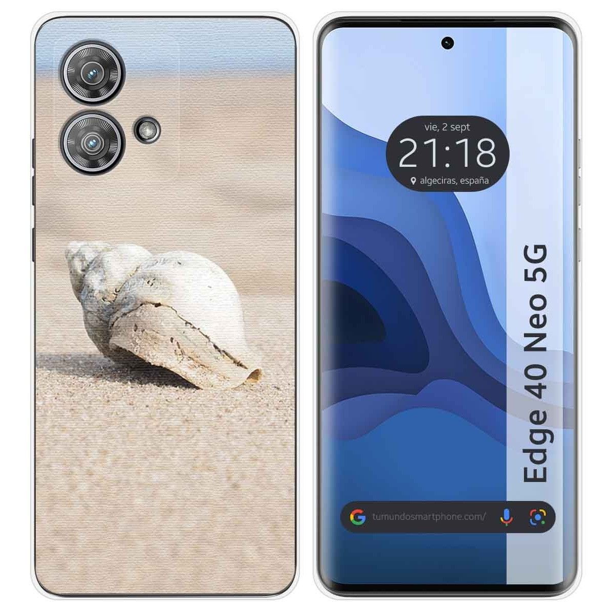 Funda Silicona para Motorola Edge 40 Neo 5G diseño Concha Dibujos