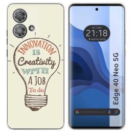 Funda Silicona para Motorola Edge 40 Neo 5G diseño Creativity Dibujos