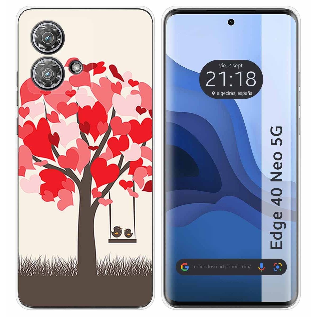 Funda Silicona para Motorola Edge 40 Neo 5G diseño Pajaritos Dibujos