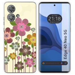 Funda Silicona para Motorola Edge 40 Neo 5G diseño Primavera En Flor Dibujos
