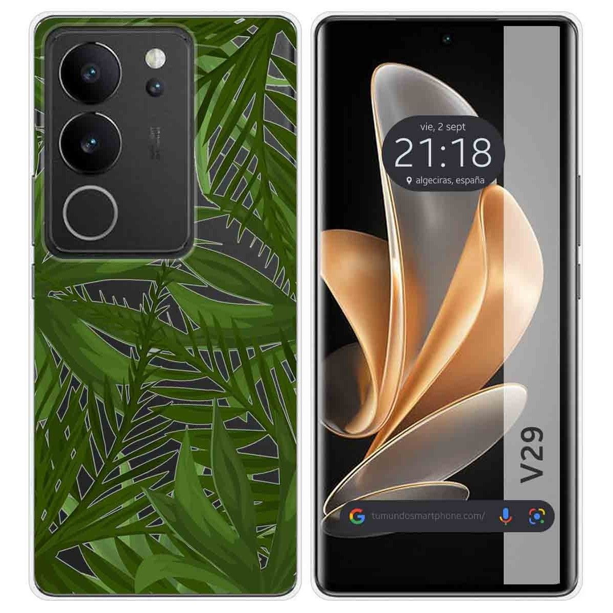 Funda Silicona Transparente para Vivo V29 5G diseño Jungla Dibujos
