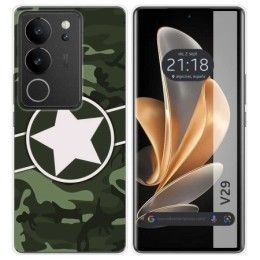 Funda Silicona para Vivo V29 5G diseño Camuflaje 01 Dibujos