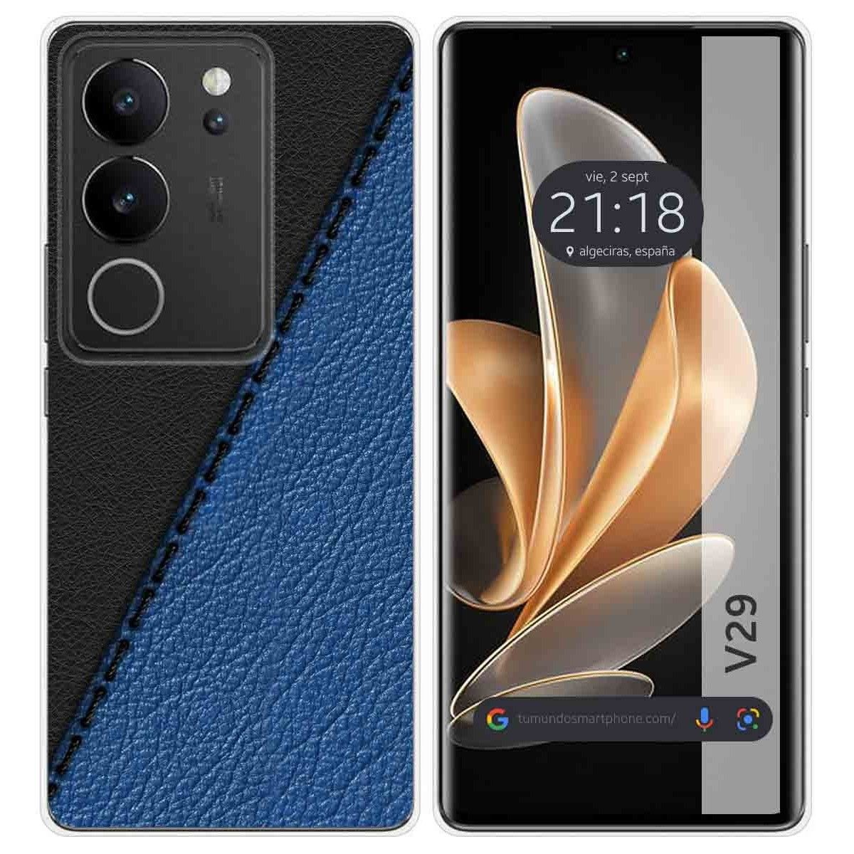 Funda Silicona para Vivo V29 5G diseño Cuero 02 Dibujos
