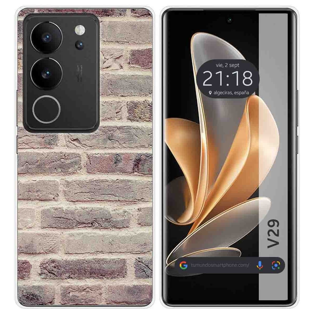Funda Silicona para Vivo V29 5G diseño Ladrillo 01 Dibujos
