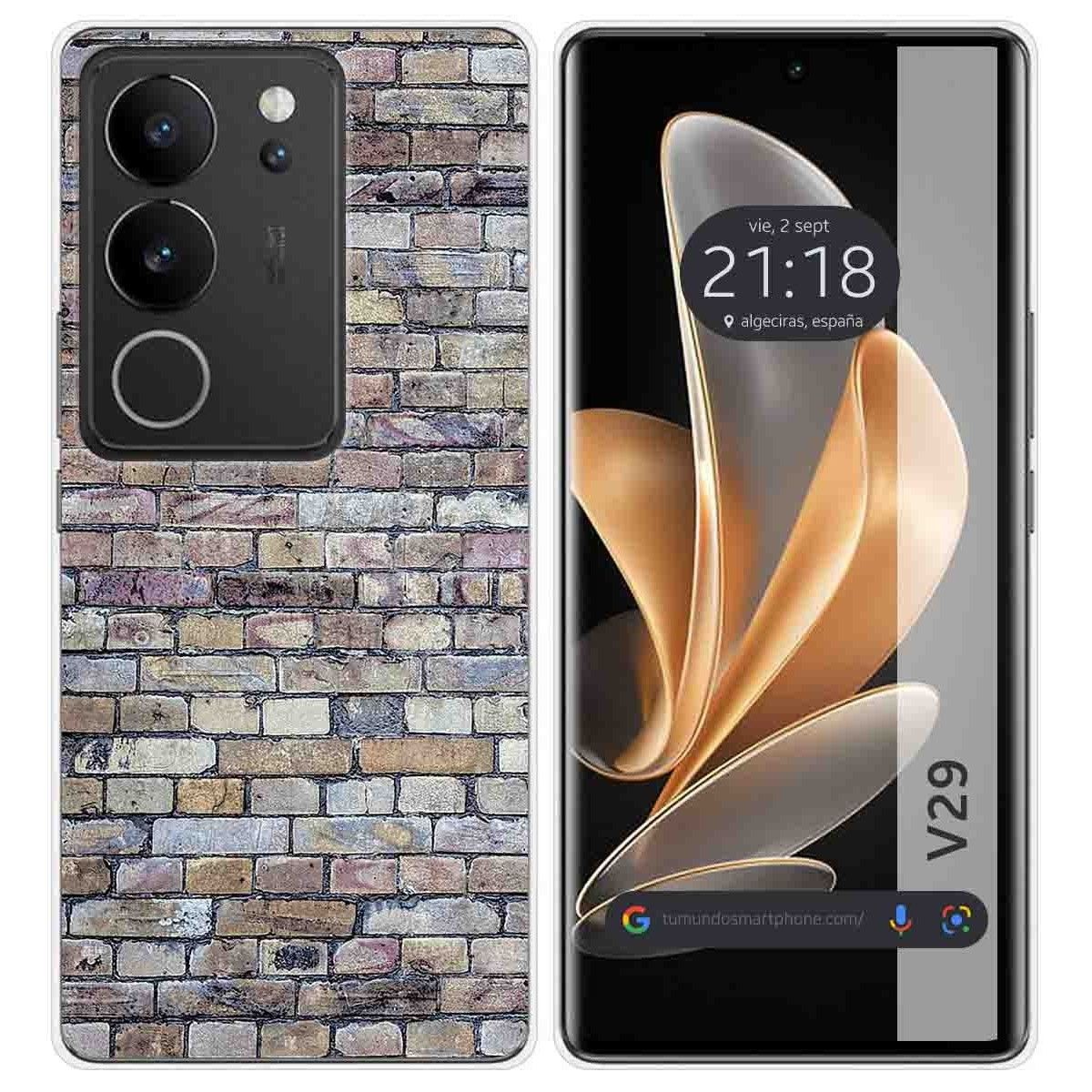 Funda Silicona para Vivo V29 5G diseño Ladrillo 02 Dibujos