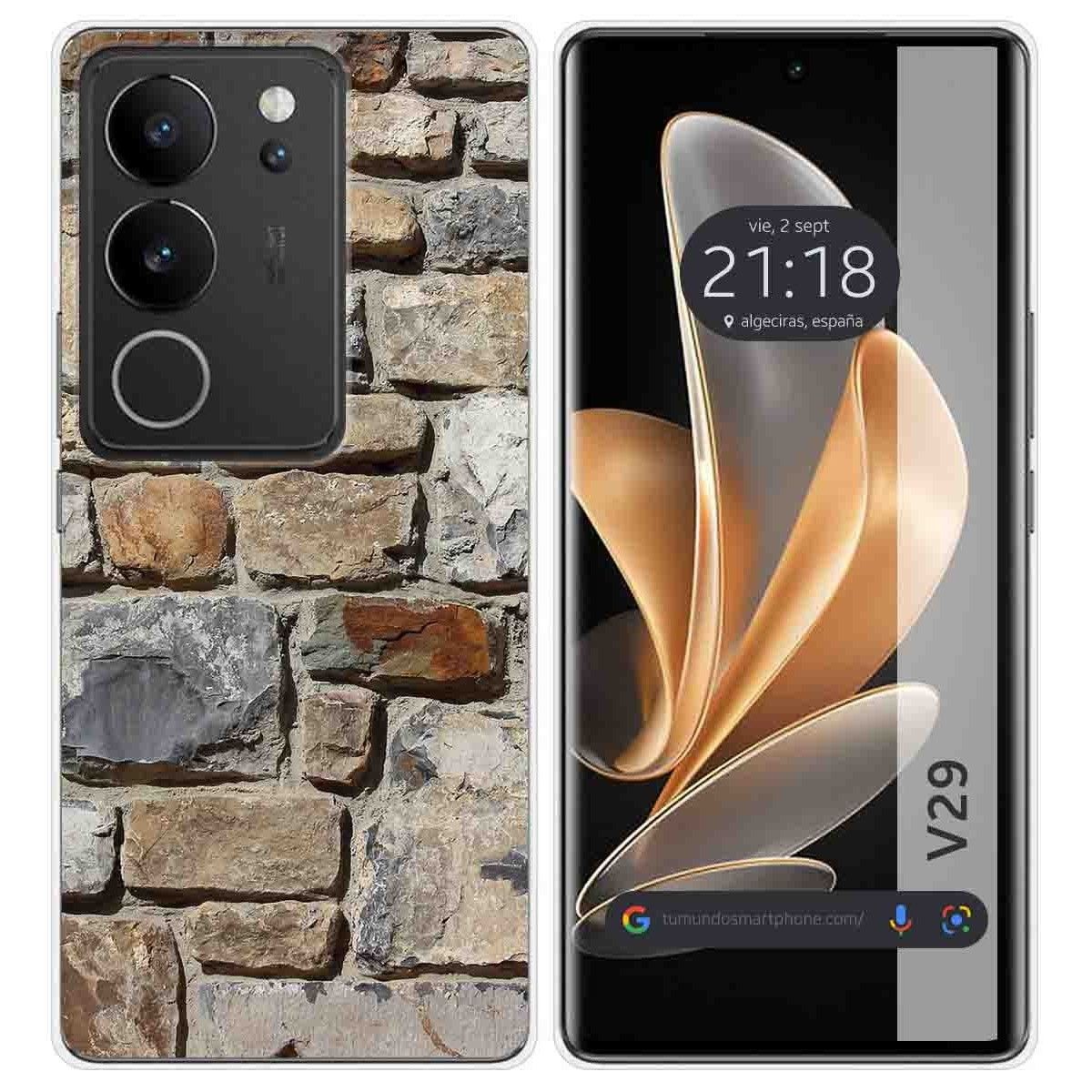 Funda Silicona para Vivo V29 5G diseño Ladrillo 03 Dibujos