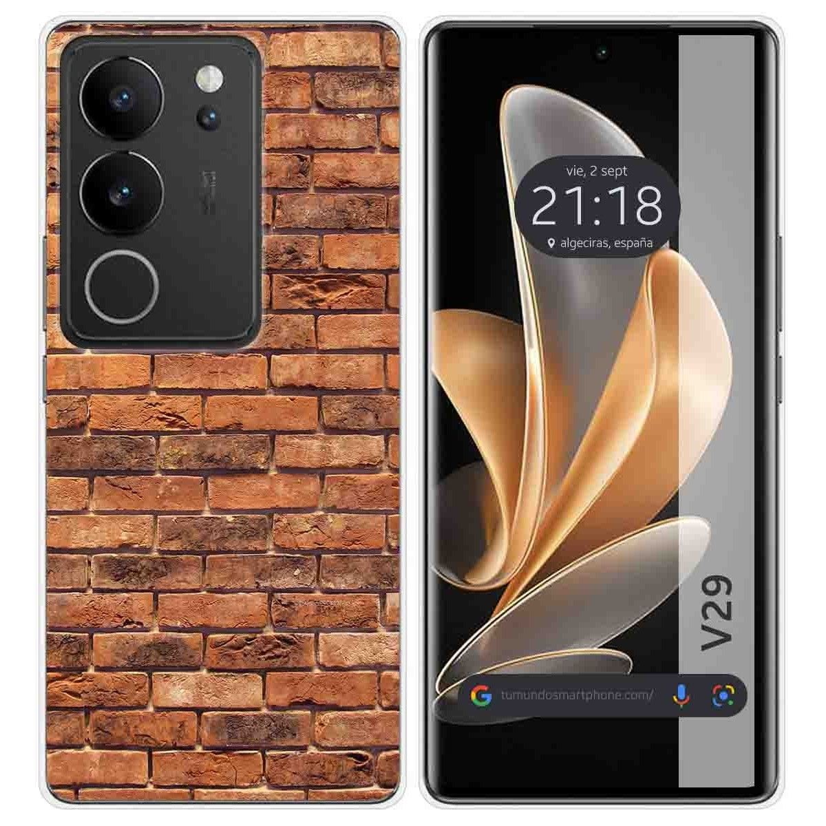 Funda Silicona para Vivo V29 5G diseño Ladrillo 04 Dibujos