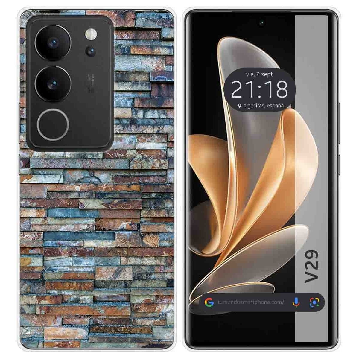 Funda Silicona para Vivo V29 5G diseño Ladrillo 05 Dibujos