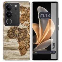 Funda Silicona para Vivo V29 5G diseño Madera 07 Dibujos