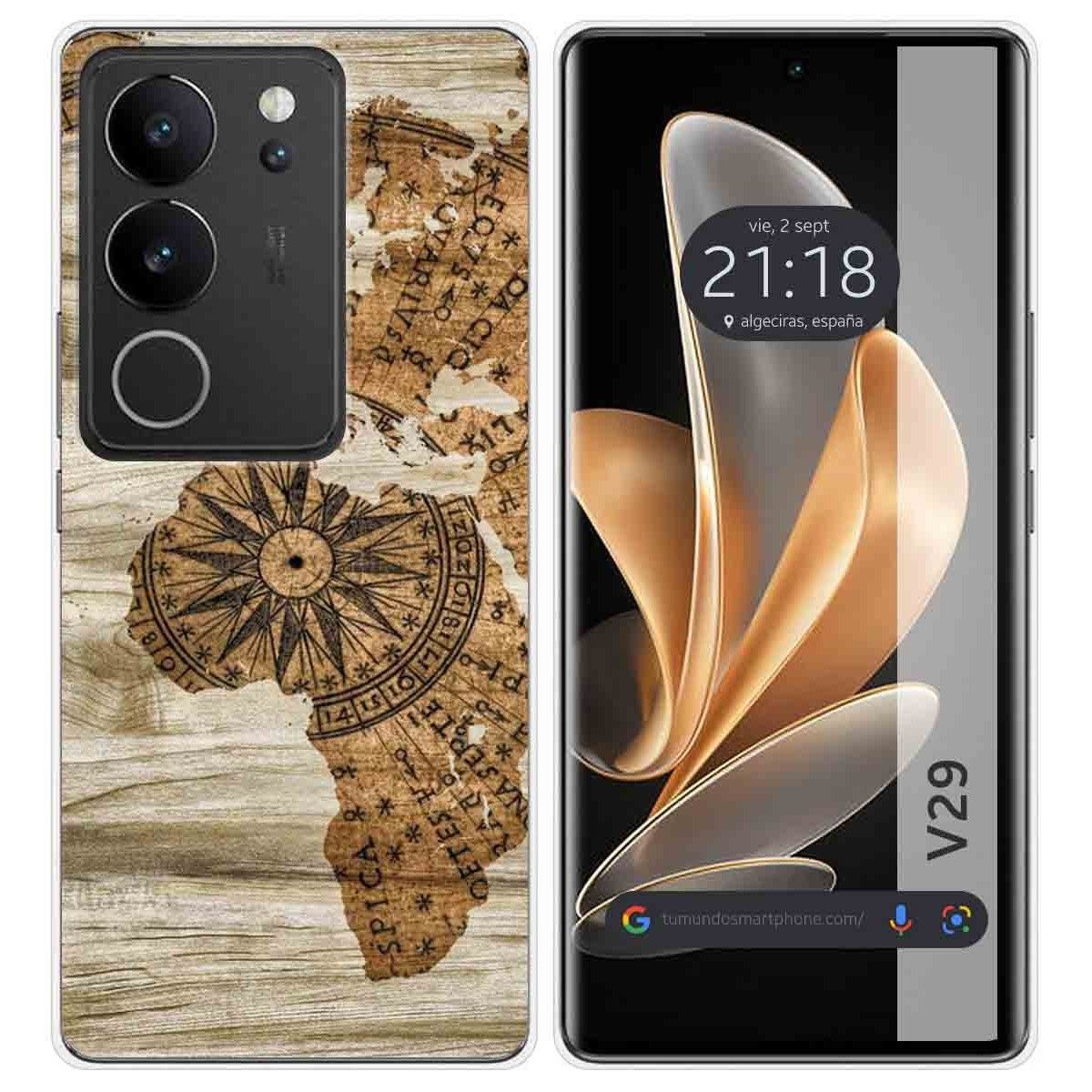Funda Silicona para Vivo V29 5G diseño Madera 07 Dibujos