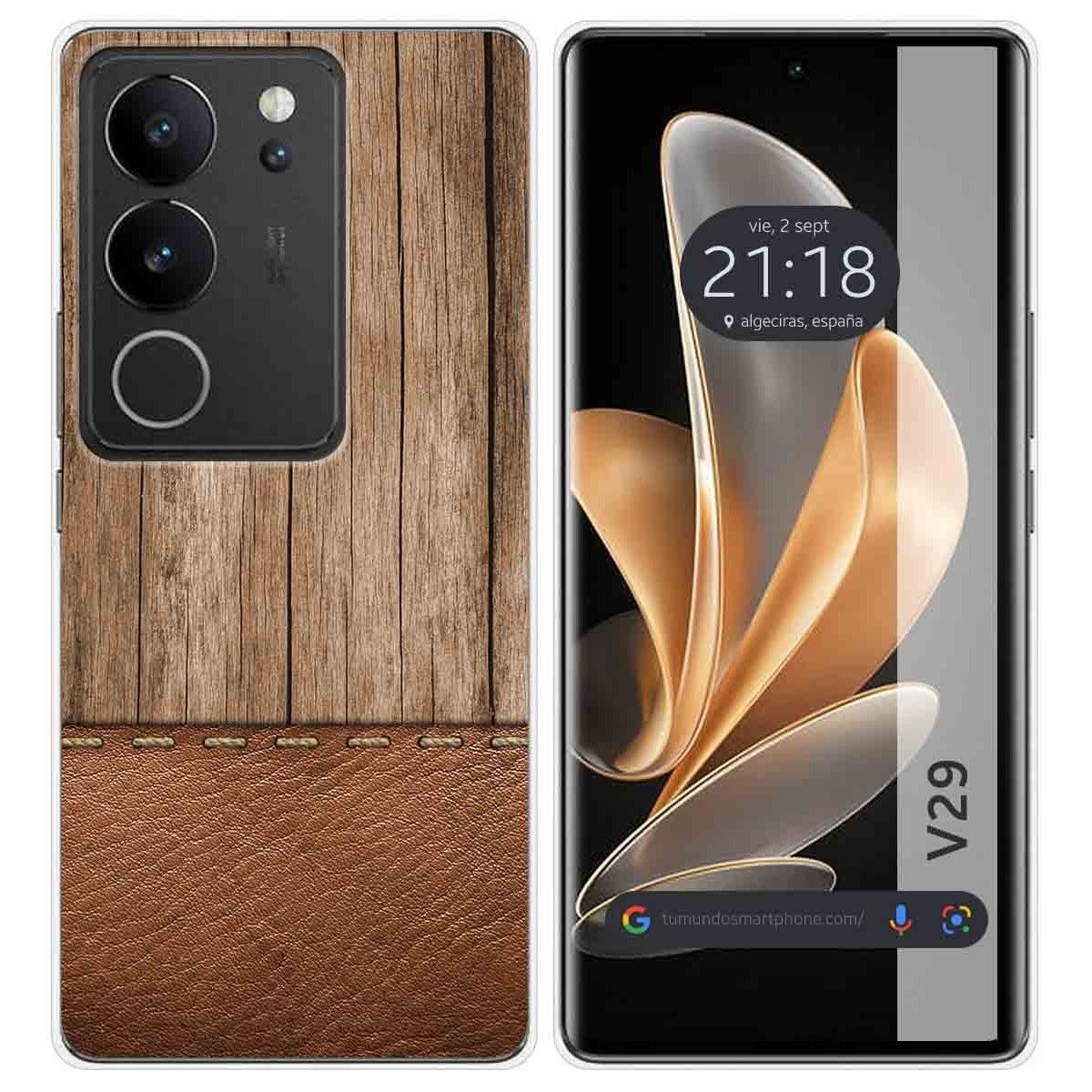 Funda Silicona para Vivo V29 5G diseño Madera 09 Dibujos