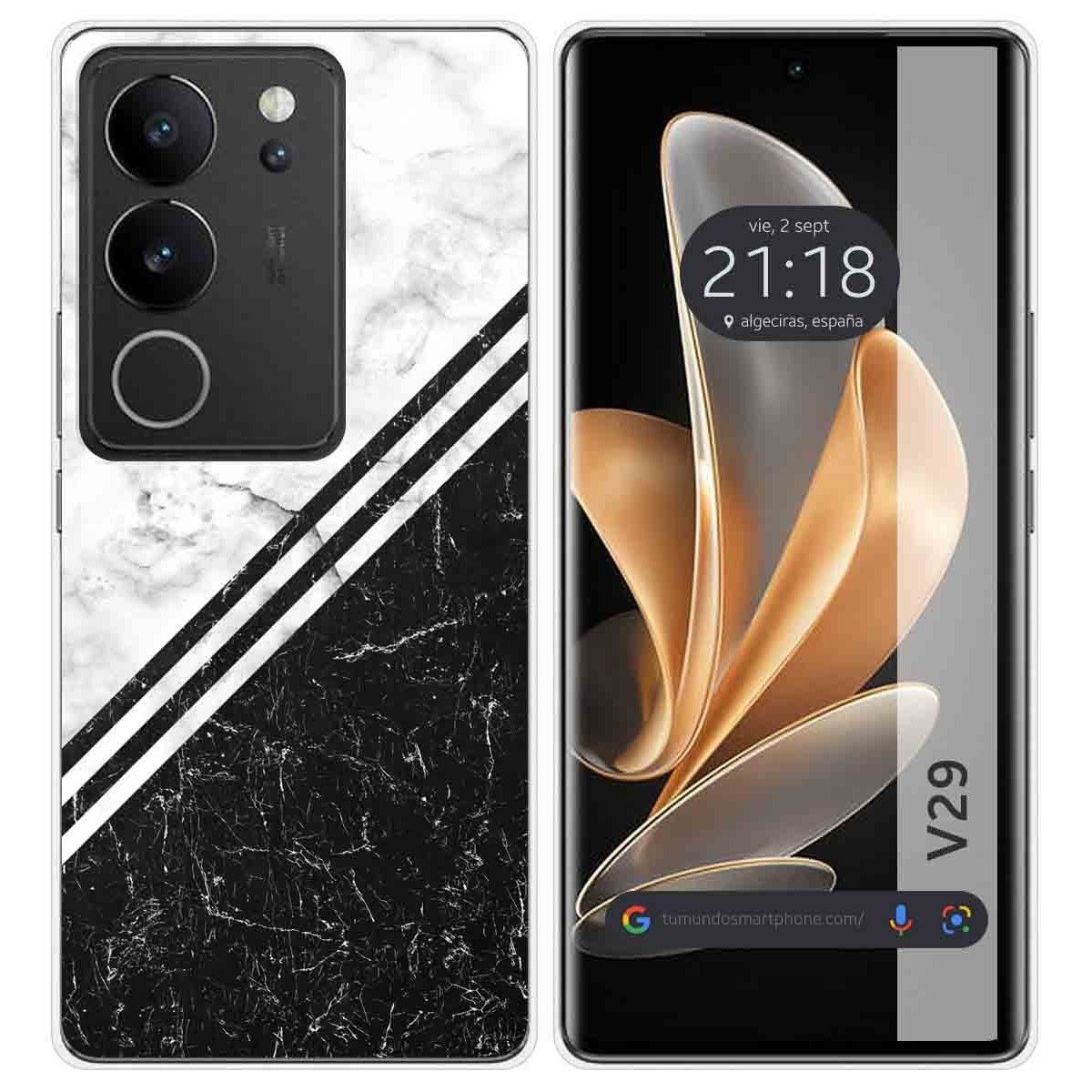 Funda Silicona para Vivo V29 5G diseño Mármol 01 Dibujos