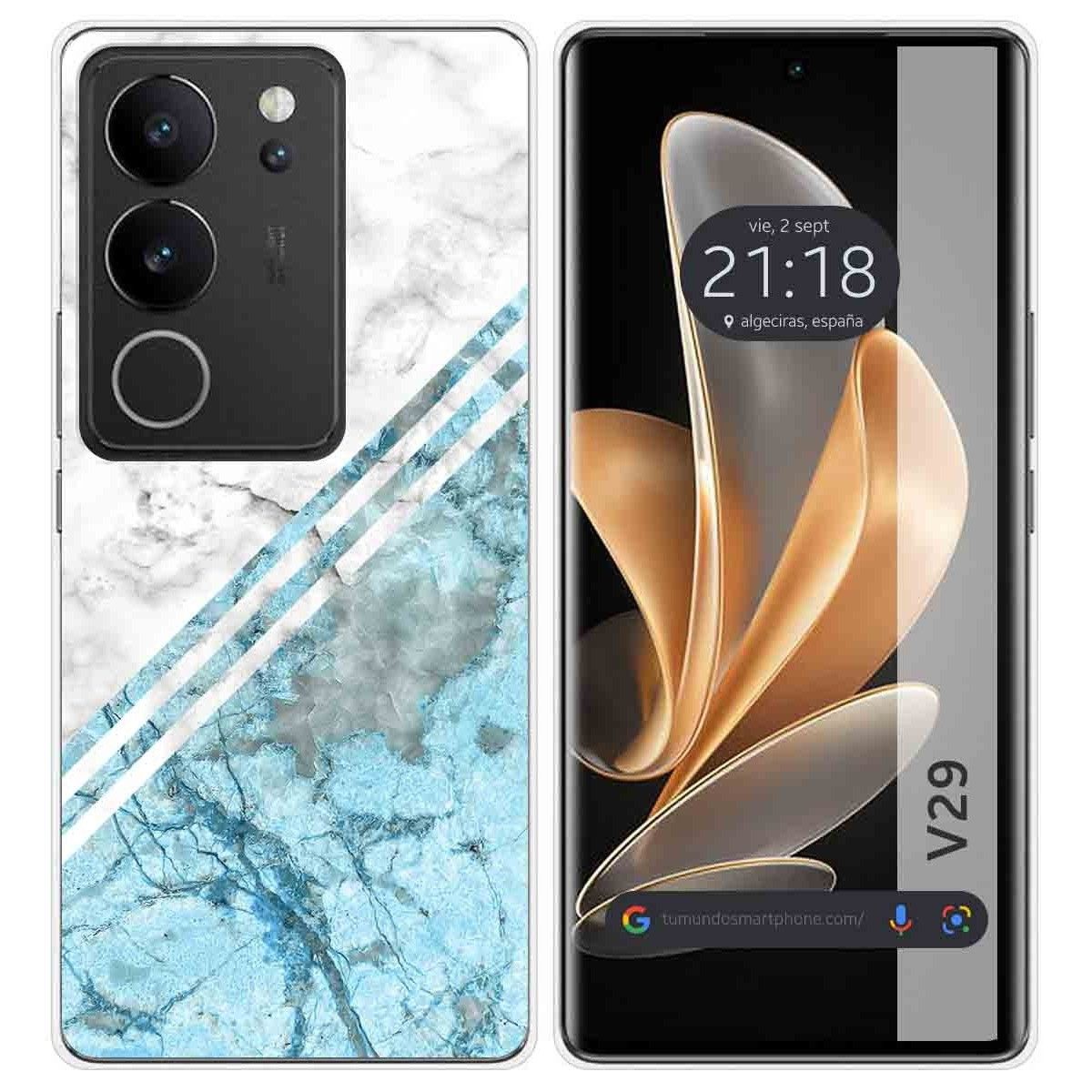 Funda Silicona para Vivo V29 5G diseño Mármol 02 Dibujos