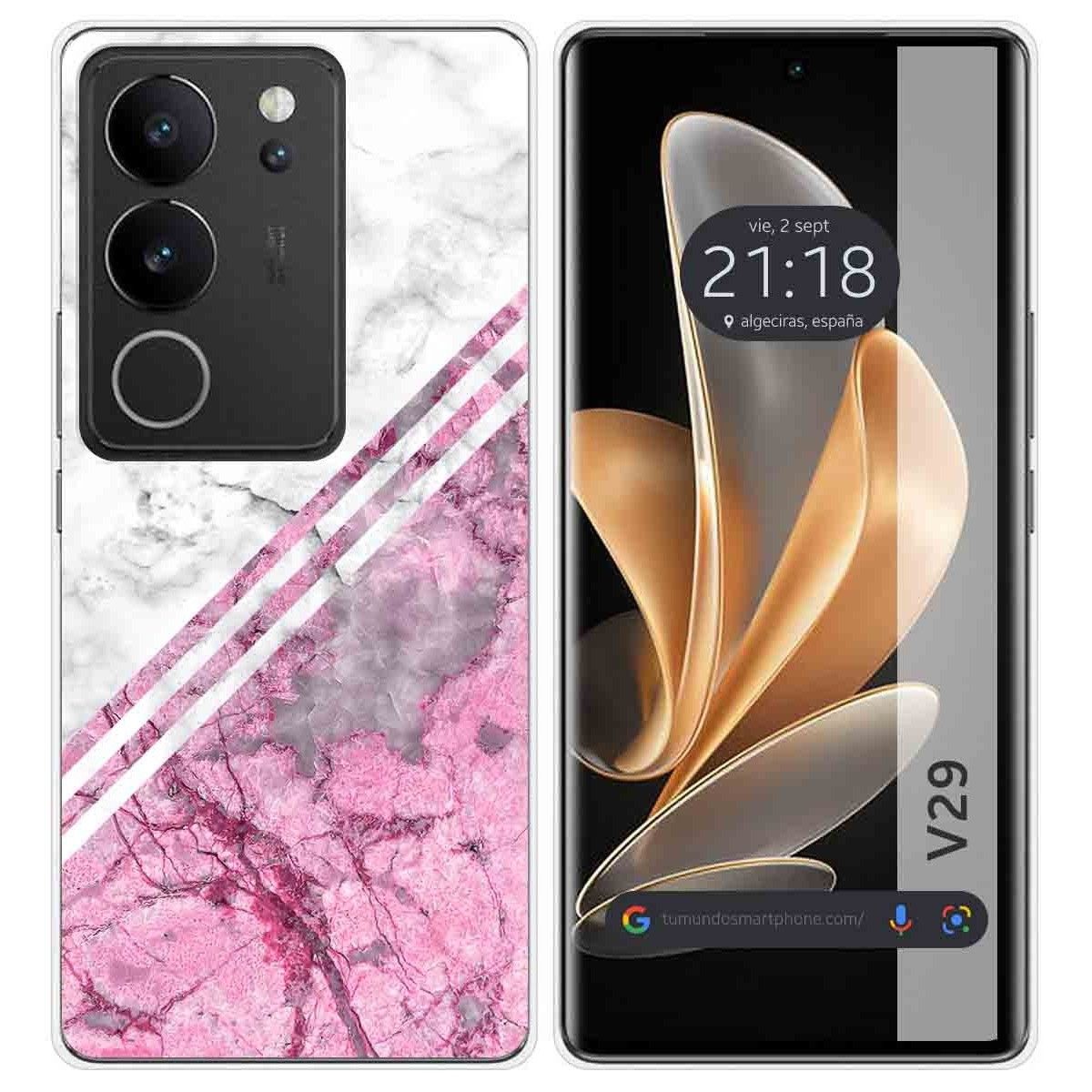 Funda Silicona para Vivo V29 5G diseño Mármol 03 Dibujos