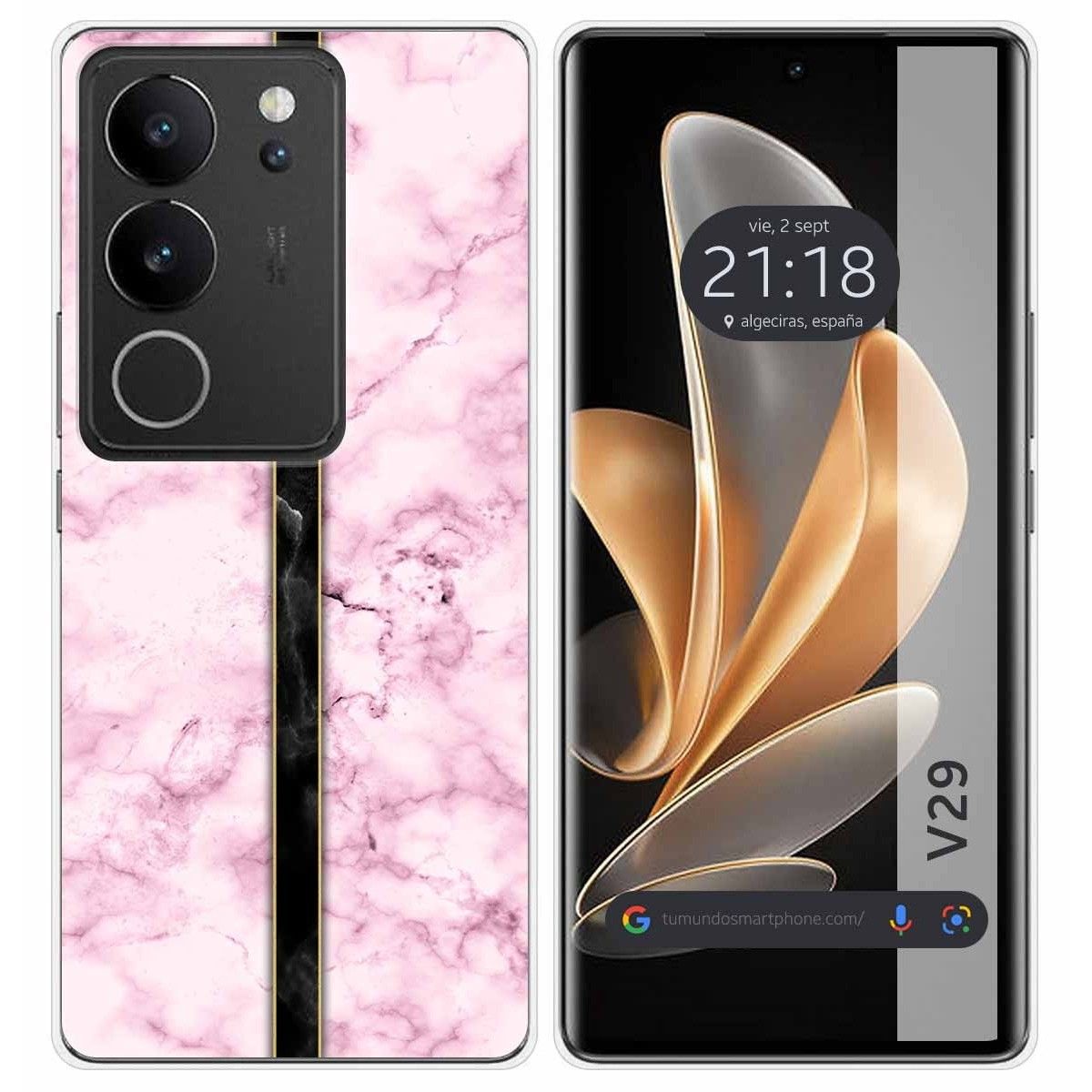 Funda Silicona para Vivo V29 5G diseño Mármol 04 Dibujos