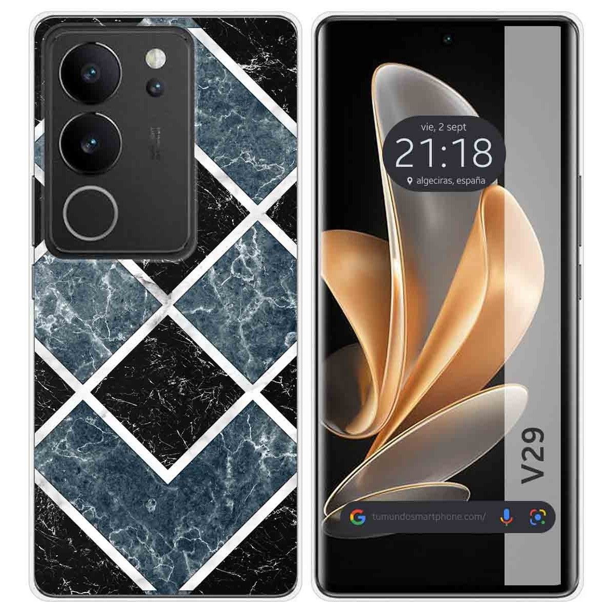 Funda Silicona para Vivo V29 5G diseño Mármol 06 Dibujos