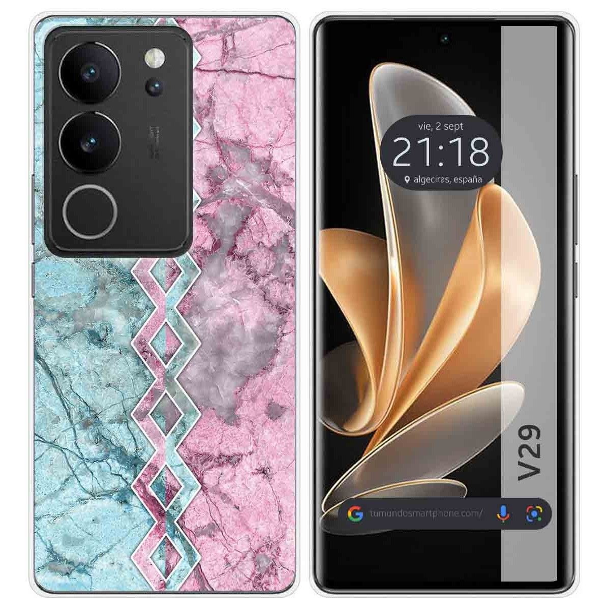 Funda Silicona para Vivo V29 5G diseño Mármol 08 Dibujos