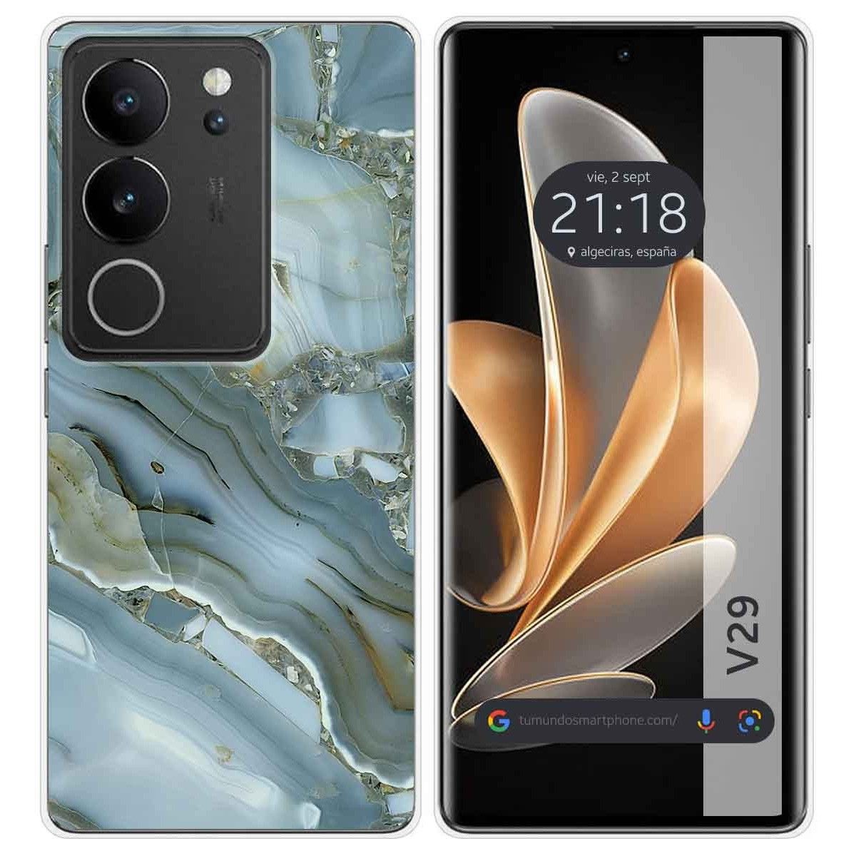 Funda Silicona para Vivo V29 5G diseño Mármol 09 Dibujos