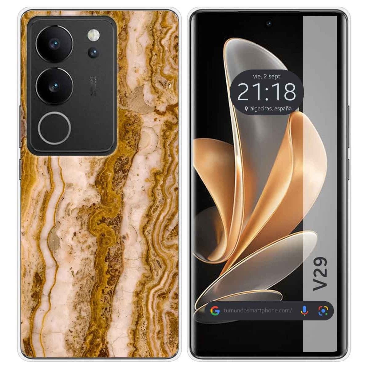 Funda Silicona para Vivo V29 5G diseño Mármol 10 Dibujos
