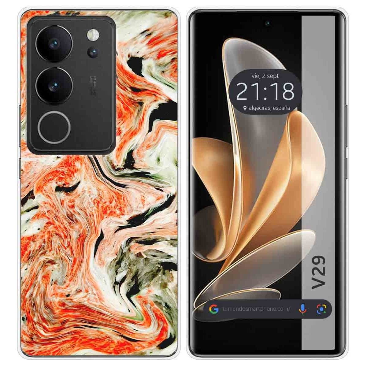 Funda Silicona para Vivo V29 5G diseño Mármol 12 Dibujos