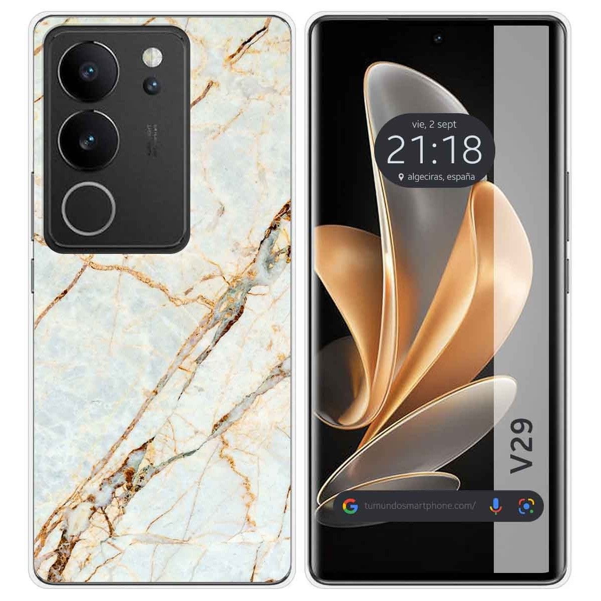 Funda Silicona para Vivo V29 5G diseño Mármol 13 Dibujos
