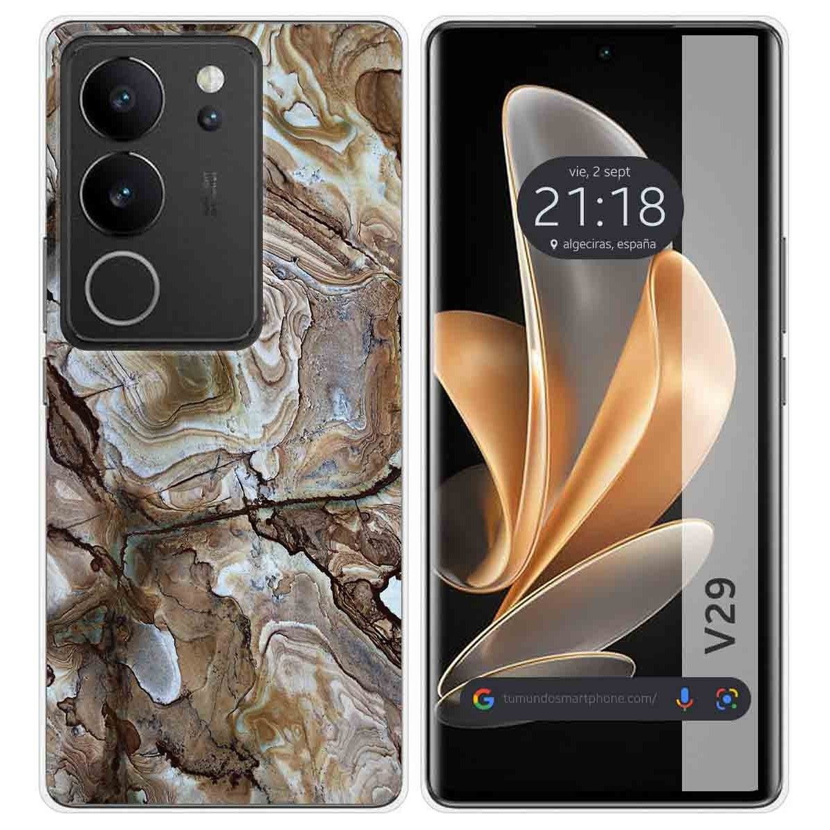Funda Silicona para Vivo V29 5G diseño Mármol 14 Dibujos