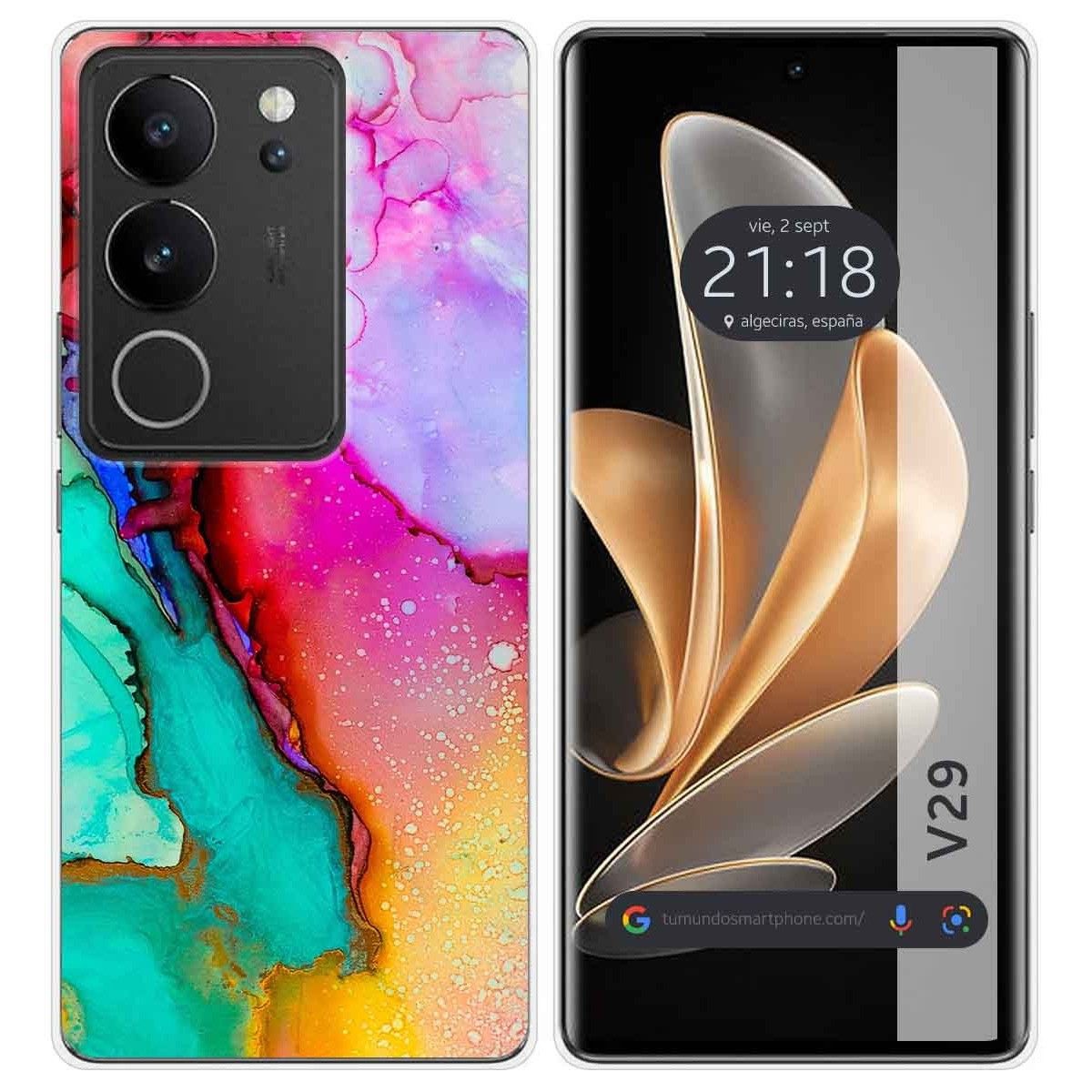 Funda Silicona para Vivo V29 5G diseño Mármol 15 Dibujos