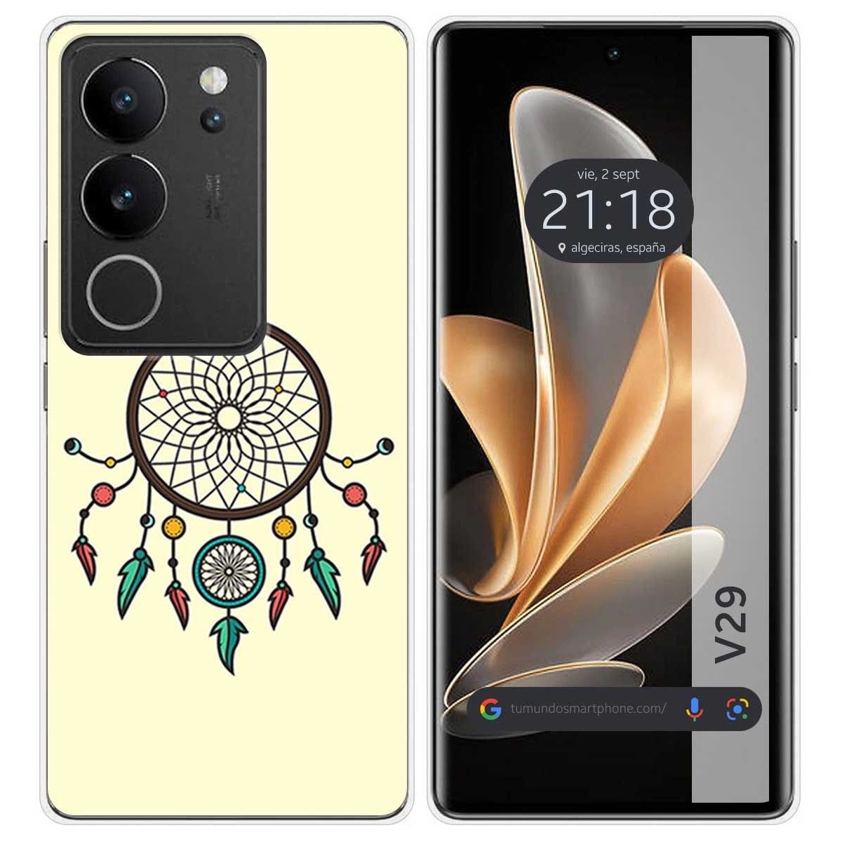Funda Silicona para Vivo V29 5G diseño Atrapasueños Dibujos